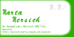 marta mersich business card